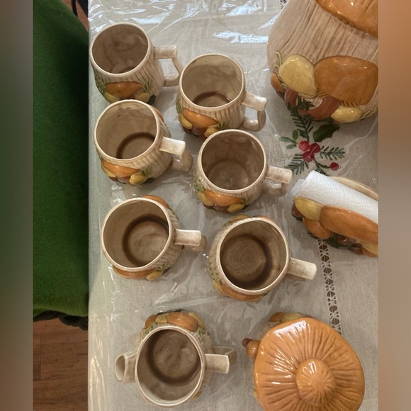 Vintage 1970 Arnels Pottery Mushroom Ceramic Kitchen Set - Picture 8 of 14
